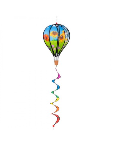 Decorative hanging weather vane Hot Air Balloon with Flowers