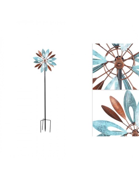 Girouette Metal Fleurs Duo