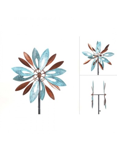 Girouette Metal Fleurs Duo