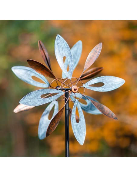 Girouette Metal Fleurs Duo