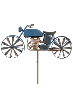 Eolienne Métal Moto bleue